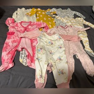 Bundle of 10 pajama onesies
